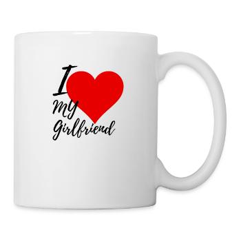 I heart my Girlfriend - Tasse - Weiß - Rechts