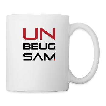 UNBEUGSAM schwarz-rot - Tasse - Weiß - Rechts
