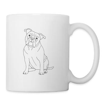 Old English Bulldog - Tasse - Weiß - Rechts