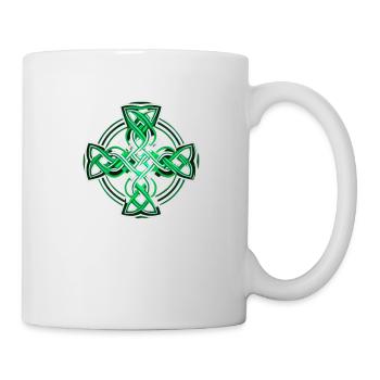 Keltisches Kreuz - Tasse - Weiß - Rechts