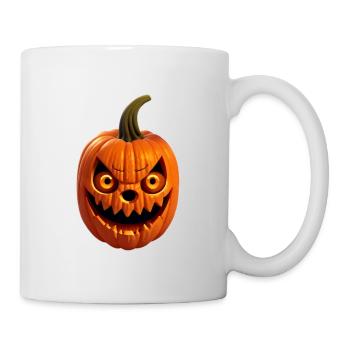 Halloween Kürbis - Tasse - Weiß - Rechts