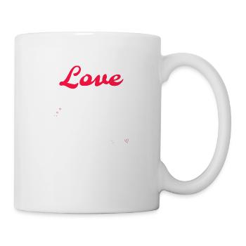 LOVE inscription white - Mug - white - Right