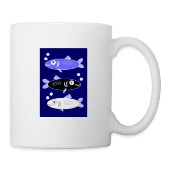Three fish in the water - Mug - white - Right