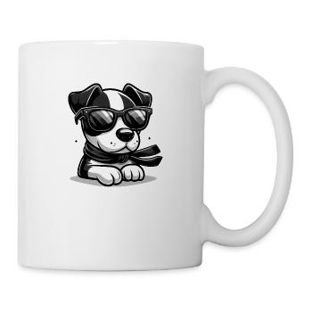 Chien teckel mignon - Mug blanc - blanc - Droite