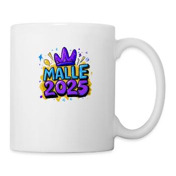 Malle 2025 Spruch Mallorca - Tasse - Weiß - Rechts