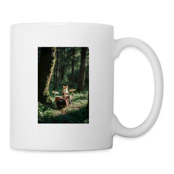 Woodland Drummer – Der fuchsige Beat im Wald - Tasse - Weiß - Rechts