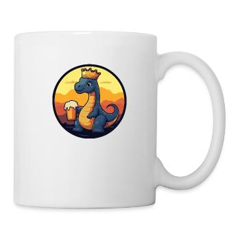 Dinosaur brontosaurus beer - Mug - white - Right