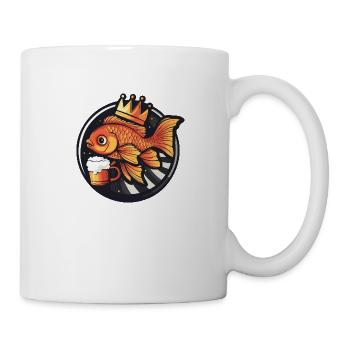 Goldfisch Bier - Tasse - Weiß - Rechts