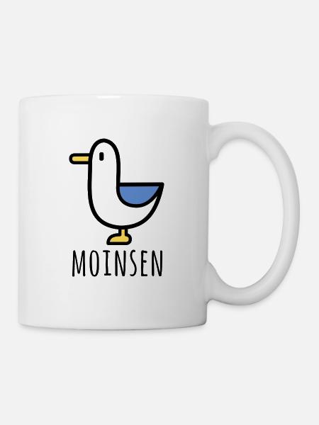 Moinsen Möwe Print - Tasse - Weiß