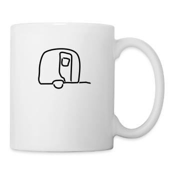 Wohnwagen Umriss 1 - Tasse - Weiß - Rechts