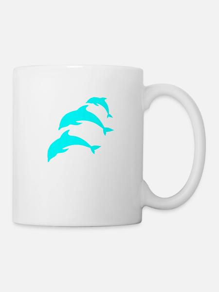 dolphin blue - Mug - white
