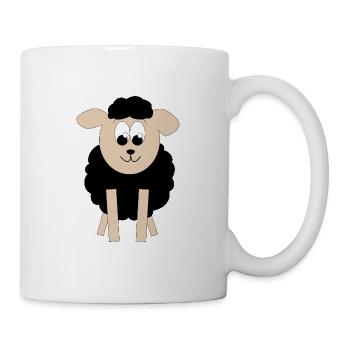 schwarzes Schaf - Tasse - Weiß - Rechts