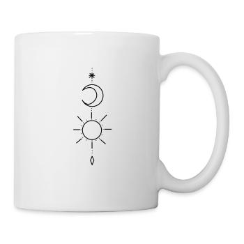 Sun moon star dots - Mug - white - Right