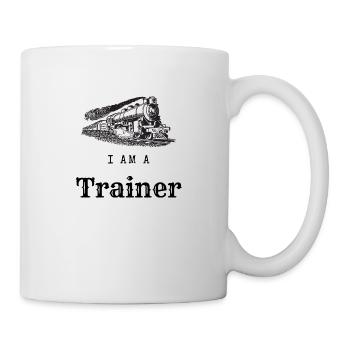 train trains trains locomotive à vapeur Train Cadeau - Mug blanc - blanc - Droite