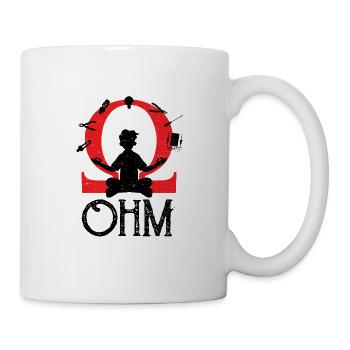 Ohm Meditating - Elektriker - Tasse - Weiß - Rechts