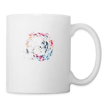 flock of fish,fish,painting,colorful,graffiti,colorful - Mug - white - Right