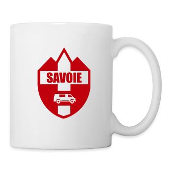 Savoy 73 Van life Mountains Flaggenwappen - Tasse - Weiß - Rechts