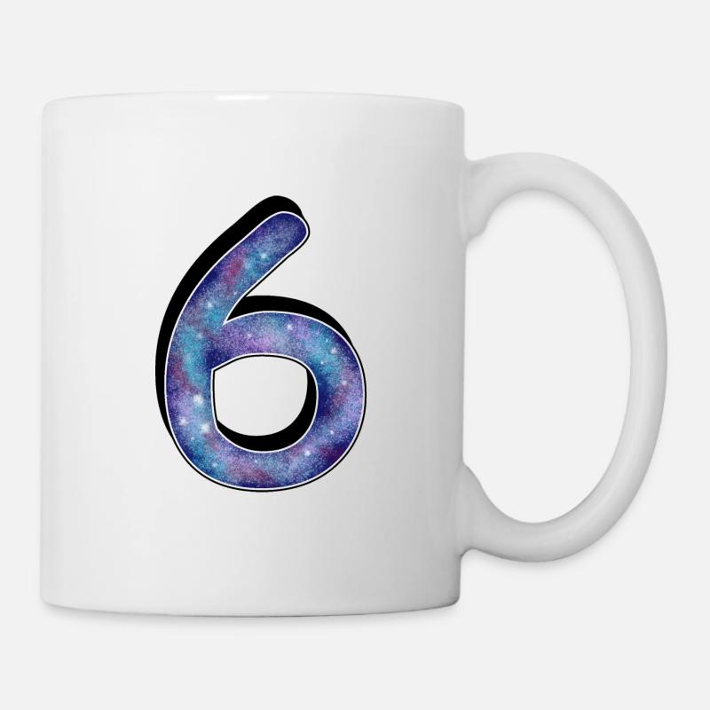 Geburtstag 6 Glitzer - Tasse - Weiß