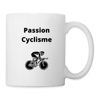 passion cyclisme - Mug blanc - blanc - Droite