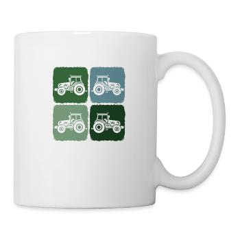 Tracteur Rétro Tracteur Temps de récolte dans l’agriculture - Mug blanc - blanc - Droite