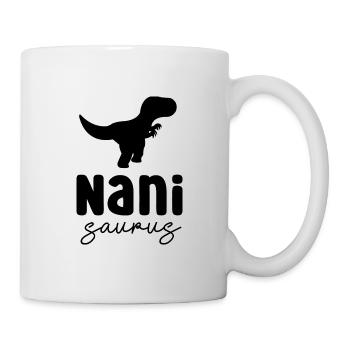 Nani Saurus Oma Schweiz Schweizerdeutsch Oma - Tasse - Weiß - Rechts