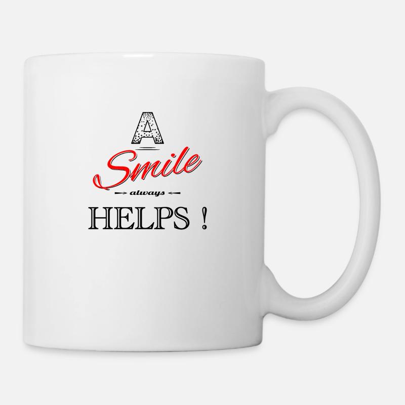 A smile always helps - Mug - white