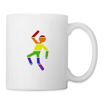 Bonhomme multicolore - Mug blanc - blanc - Droite