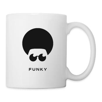 logo funky - Mug blanc - blanc - Droite