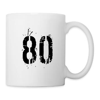 Nummer 80 - Tasse - Weiß - Rechts