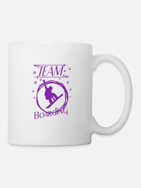 Boarding Snowboarding - Tasse - Weiß