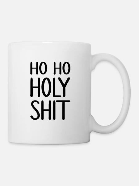 merry x mas Weihnachtsgeschenk "holy christmas" - Kop/krus - hvid