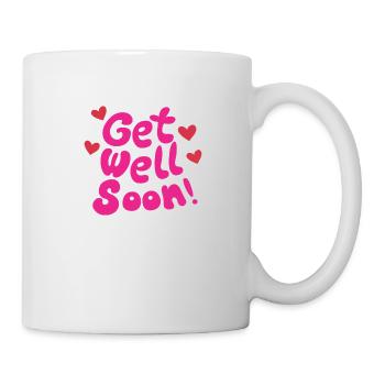 get well soon - Gute Besserung - Tasse - Weiß - Rechts