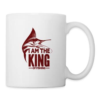 Angler Angelhaken Angelrute Sportfischer - Tasse - Weiß - Rechts
