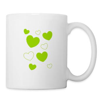 Coeur Motif Coeur Vert Motif Coeur Vert Motif Coeur Vert - Mug blanc - blanc - Droite