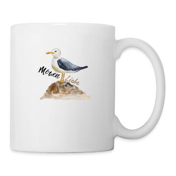 Möwen Liebe Illustration - Tasse - Weiß - Rechts