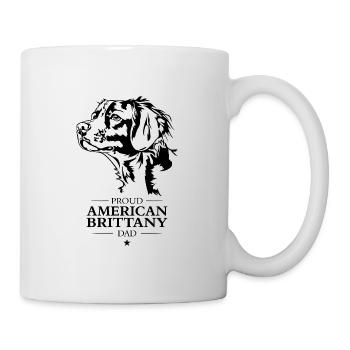 American Brittany Dad Hunde Hund Brittany Wilsigns - Tasse - Weiß - Rechts