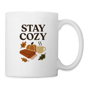 Autumn cosiness: Stay Cozy - Mug - white - Right