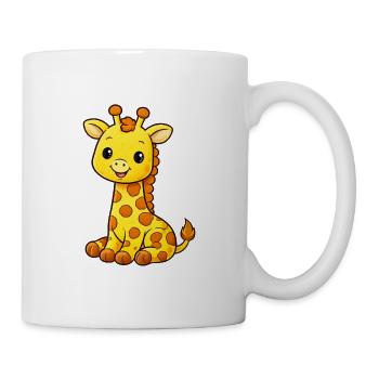 Kuschelige Giraffenfreude - Tasse - Weiß - Rechts