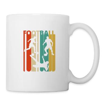 Vintage Football Player Fan Gifts for dad, brother - Mug - white - Right