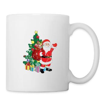 Noël rétro style grunge vintage - Mug blanc - blanc - Droite