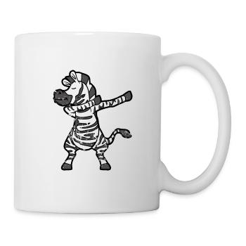 Retro Vintage Grunge Style Dabbing Dab Zebra - Mug - white - Right
