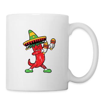 Retro Vintage Grunge Style Dabbing Dab Chili - Tasse - Weiß - Rechts