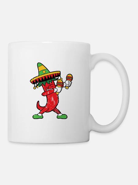 Retro Vintage Grunge Style Dabbing Dab Chili - Tasse - Weiß