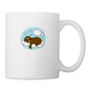 Paresseux Chillen nuages Cadeau - Mug blanc - blanc - Droite