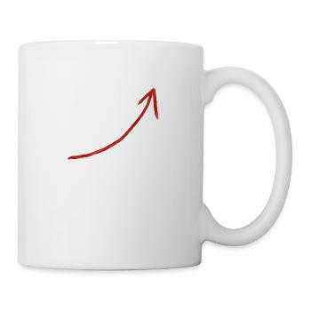 growth arrow red - Mug - white - Right