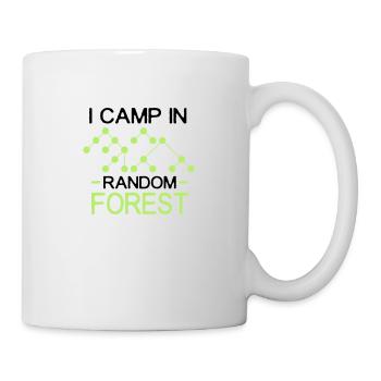 i camp in random forest black - Mug - white - Right