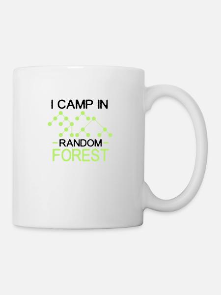 i camp in random forest black - Mug - white
