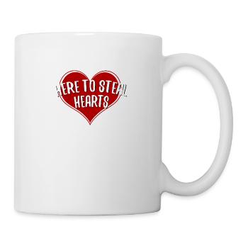 Ici pour voler les coeurs citer la conception - Mug blanc - blanc - Droite