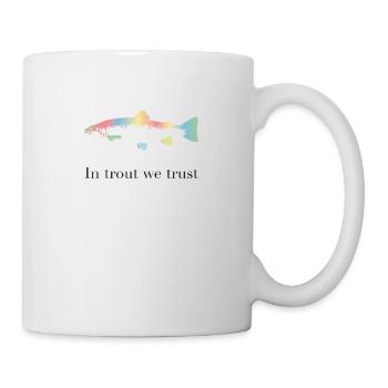 Auf Forellen vertrauen wir - Tasse - Weiß - Rechts