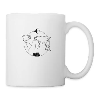 Carte Avion Voyage - Mug blanc - blanc - Droite